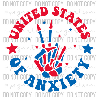 United States Of Anxiety Decal