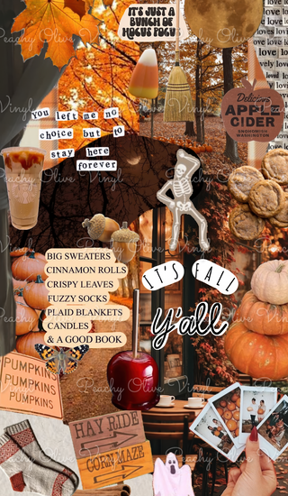 Fall Vibes Collage Vinyl