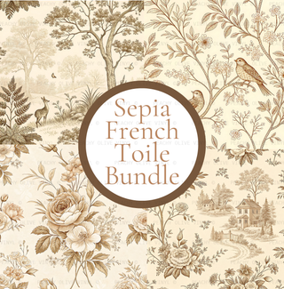 Sepia French Toile Vinyl Bundle