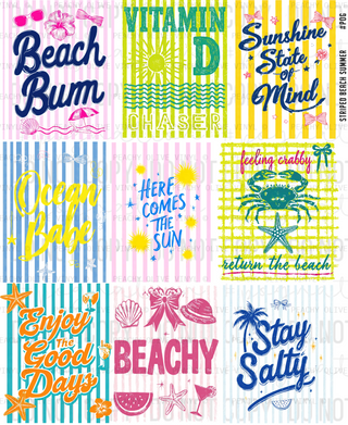 Striped Beach Decal Sheet
