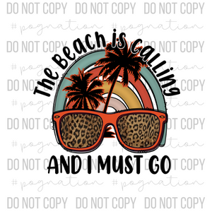 Beach is Calling Sunglasses Decal