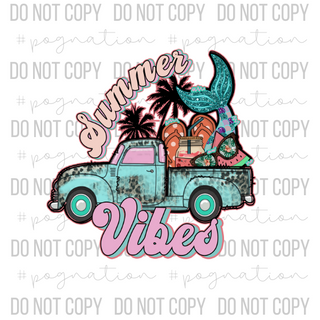 Summer Vibes Truck Decal