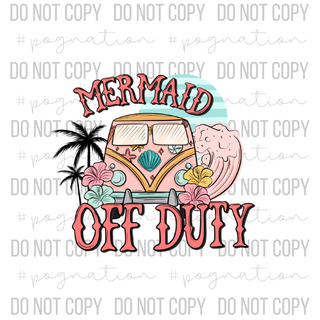Mermaid Off Duty Decal