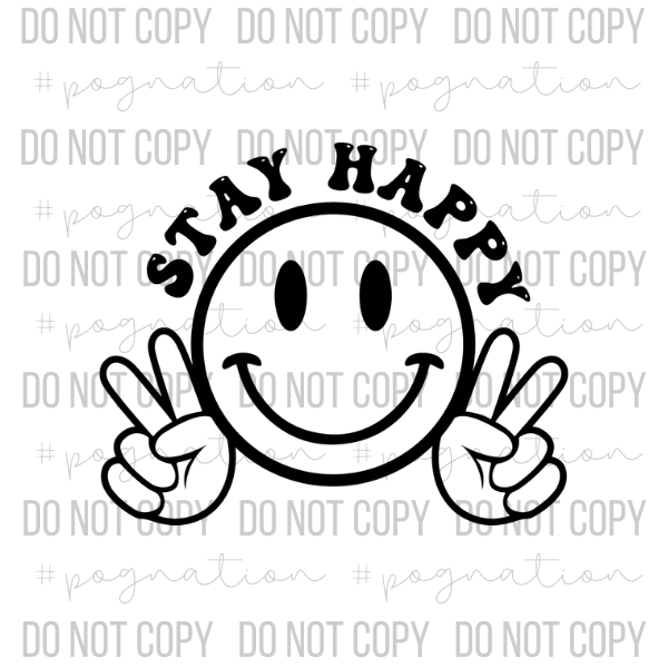Stay Happy Decal – Peachy Olive Glitters