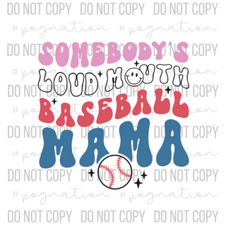 Loud Mouth Baseball Mom Decal