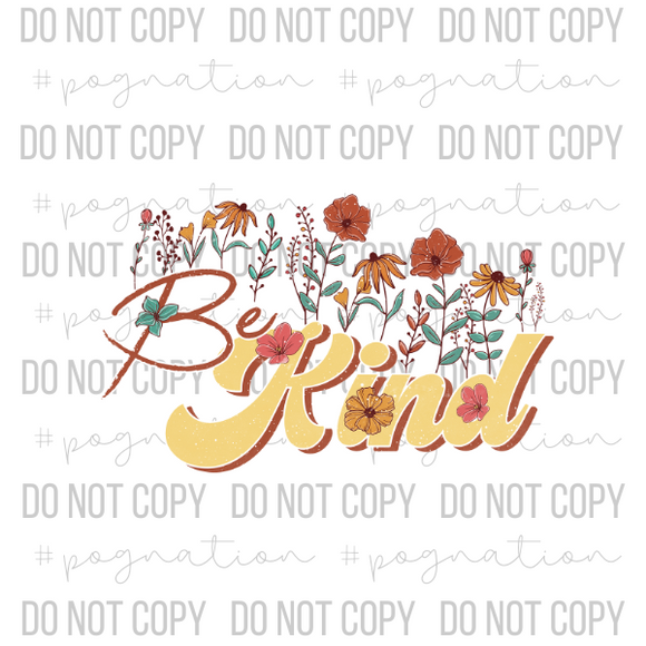 Be Kind Flowers Decal