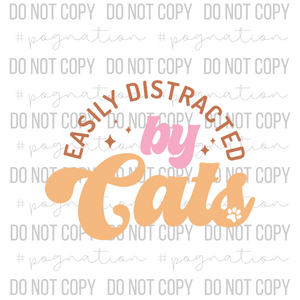 Easily Distracted By Cats Decal