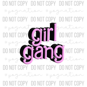 Girl Gang Pink Decal