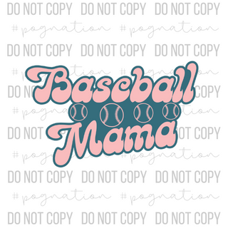 Pink Baseball Mama Decal