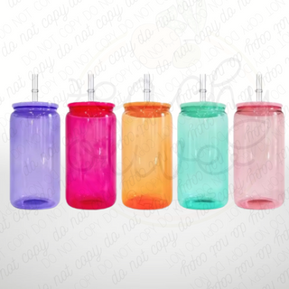 16oz Colored Jelly Glass Can Blanks