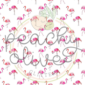 Pink and Red Watercolor Flamingos Vinyl