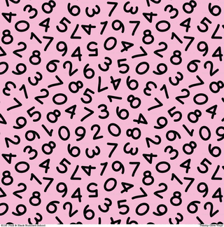 Pink and Black School Numbers Vinyl