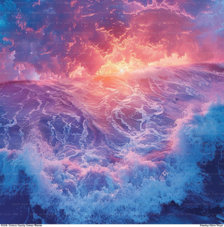 Cotton Candy Ocean Waves Vinyl