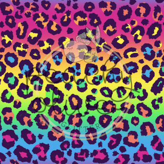 Neon Rainbow Animal Print Leopard Vinyl - 425