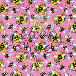 Leopard Bees Pink Vinyl - 444