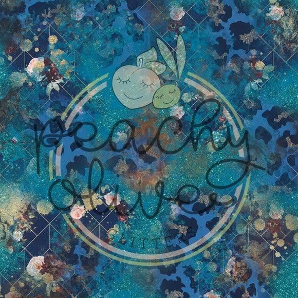 Gypsy Floral Blue Vinyl - 22