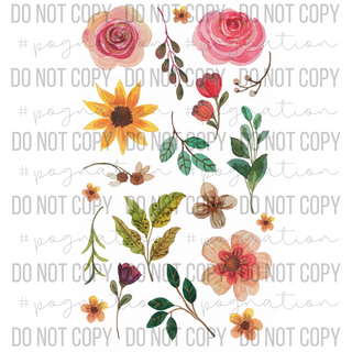 Watercolor Garden Decals - DS005