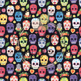 Flowers & Sugar Skulls Vinyl - 456