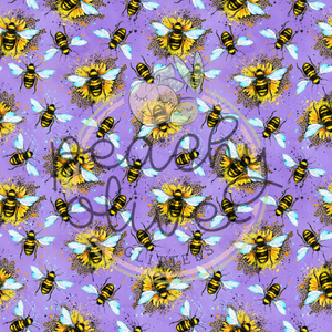 Leopard Bees Purple Vinyl - 461