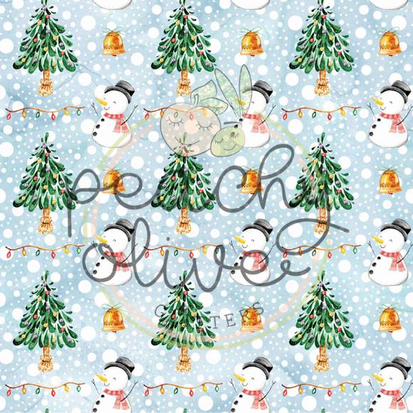 Snowmen Lights & Christmas Trees Vinyl - 402