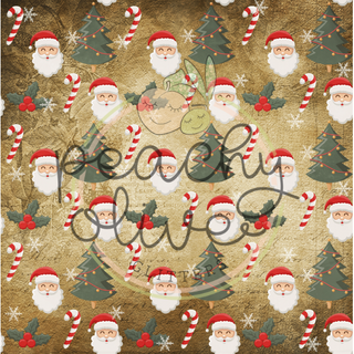 Christmas Vintage Santa Faces Vinyl - 408
