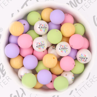HAppy Easter Pastel Gumball Beads- 70