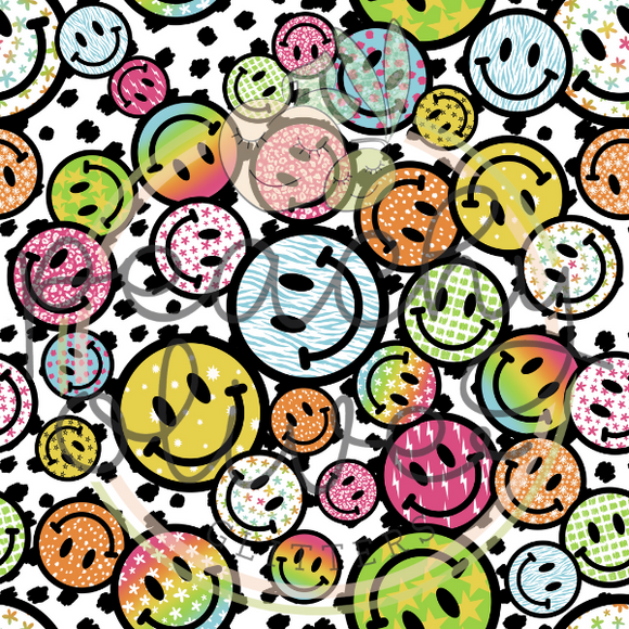 974 - Fun Pattern Smileys Vinyl