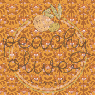 Orange Autumn Floral Vinyl