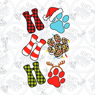 Ho Ho Ho Paws Decal