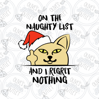 On The Naughty List Decal