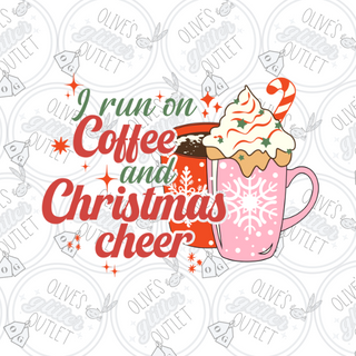Run On Coffee and Christmas Cheer Decal