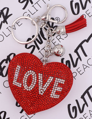 Red Love Heart Keychain