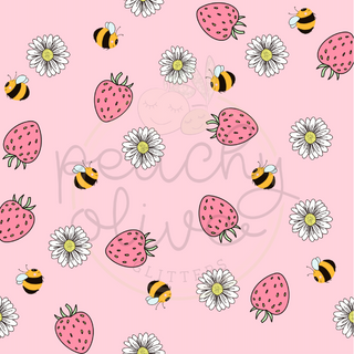 Strawberry Daisy Bee Vinyl