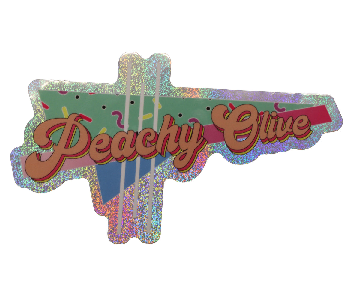 Holographic POG Sticker | Peachy Olive Glitters