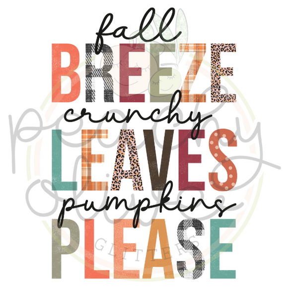 Fall Breeze Decal - S0171