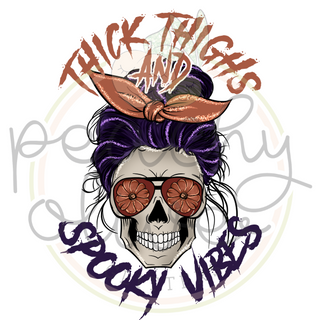 Thick Thighs Spooky Vibes Decal - S0167