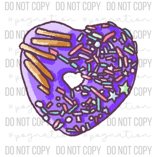 Purple Heart Donut Decal - S0182
