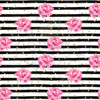 Pink Flower & Stripes