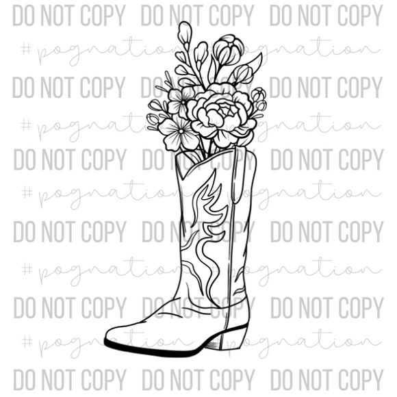Boot Bouquet Decal - S0194