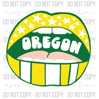 Oregon Lips Decal - S0246