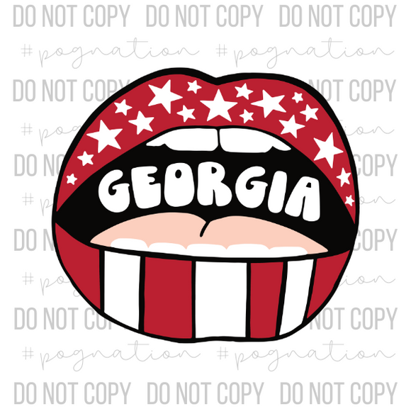 Georgia Lips Decal - S0239