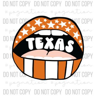Texas Lips Decal - S0236