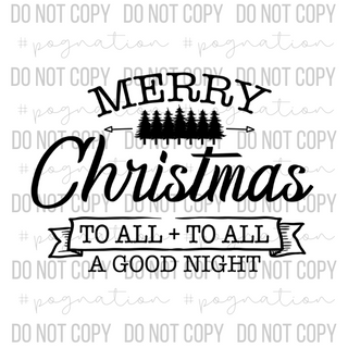 To All A Good Night Decal - S0233
