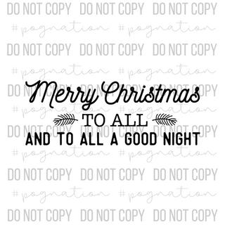 Merry Christmas To All Decal - S0227