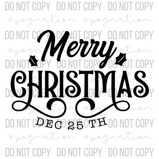 Merry Christmas Decal - S0222