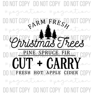 Cut and Carry Trees Decal - S0217