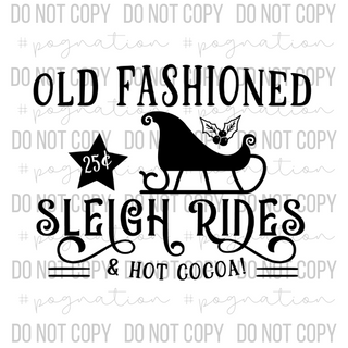 Old Fashioned Sleigh Ride Decal - S0213