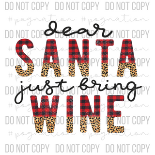 Santa Bring Wine Decal - STCD8
