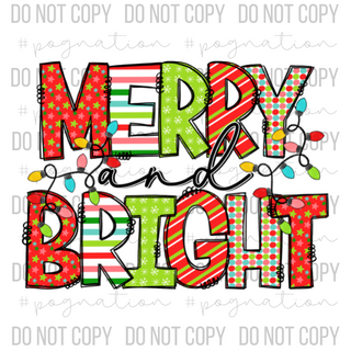 Merry and Bright Lights Decal - S0070