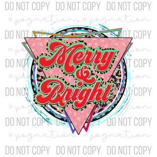 Merry and Bright Leopard Decal - S0137
